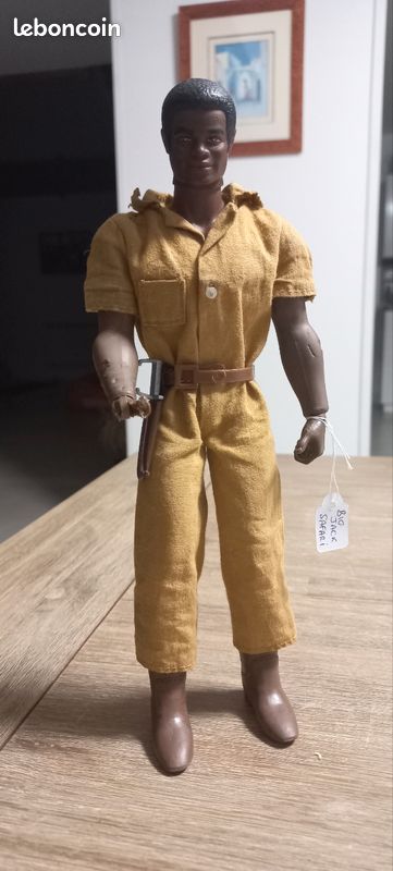 Figurine Big Jim Safari Mattel - Années 80, état Excellent Avec Accessoires