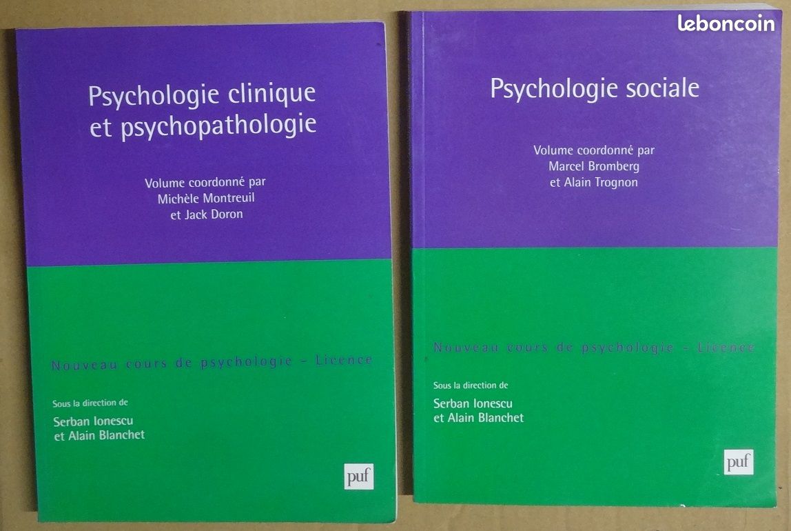 Lot de 4 livres universitaires de psychologie clinique et cognitive (niveau licence) (image 1)