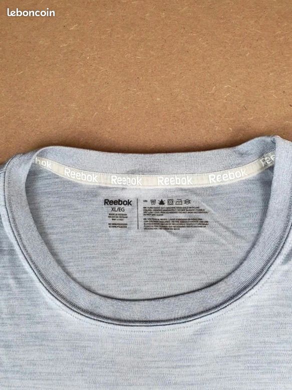 T-shirt de sport Reebok gris taille XL (image 3)