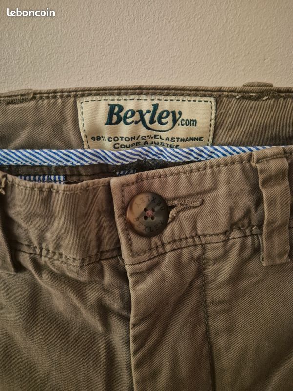 Pantalon chinot vert kaki Bexley (image 3)