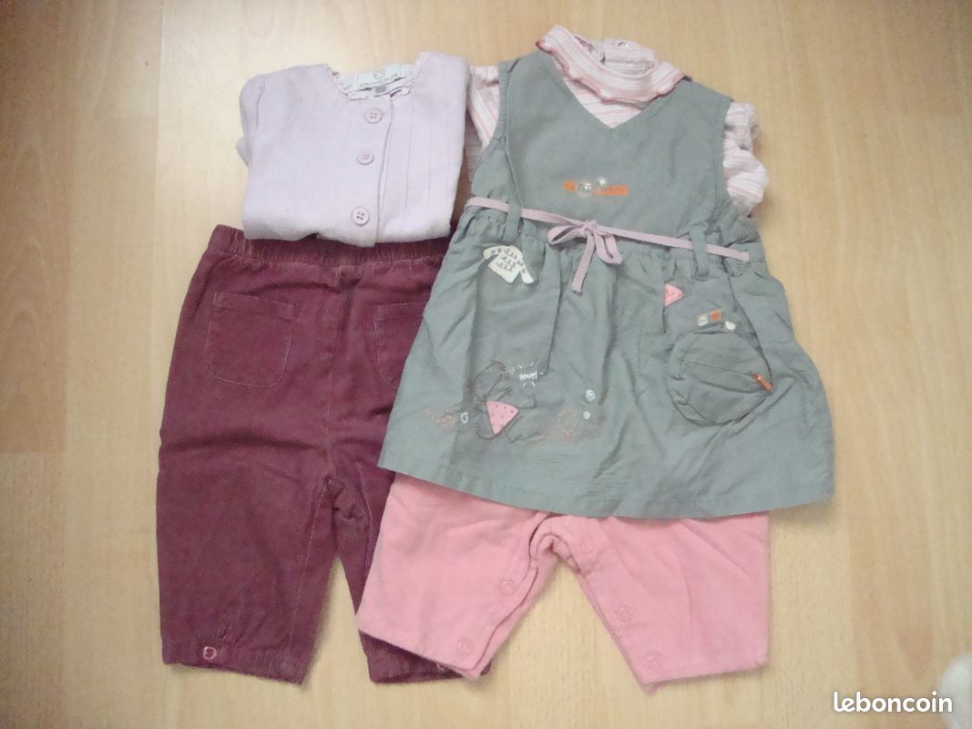 Lot 4 vêtements Bébé Fille 3 mois (image 1)