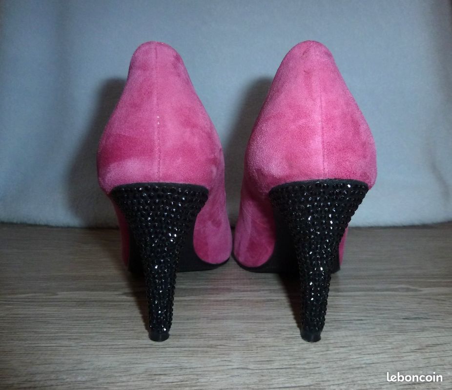 Escarpins Femme Apart Talons Hauts 11 Cm, Taille 38, Noir Et Rose, Neufs Sans Boîte