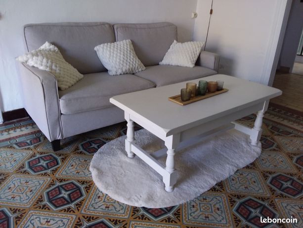 Table basse bois blanc - Ameublement