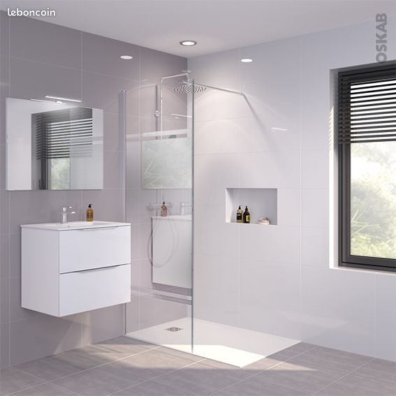Paroi de douche à l'italienne 80 cm (image 1)