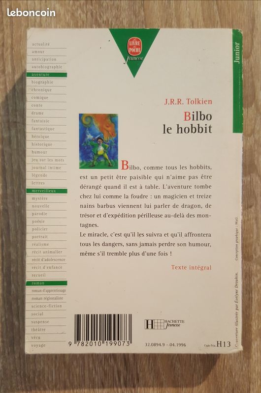 BooK - Bilbo le hobbit - Tolkien - Le Livre de Poche 1996 (image 6)