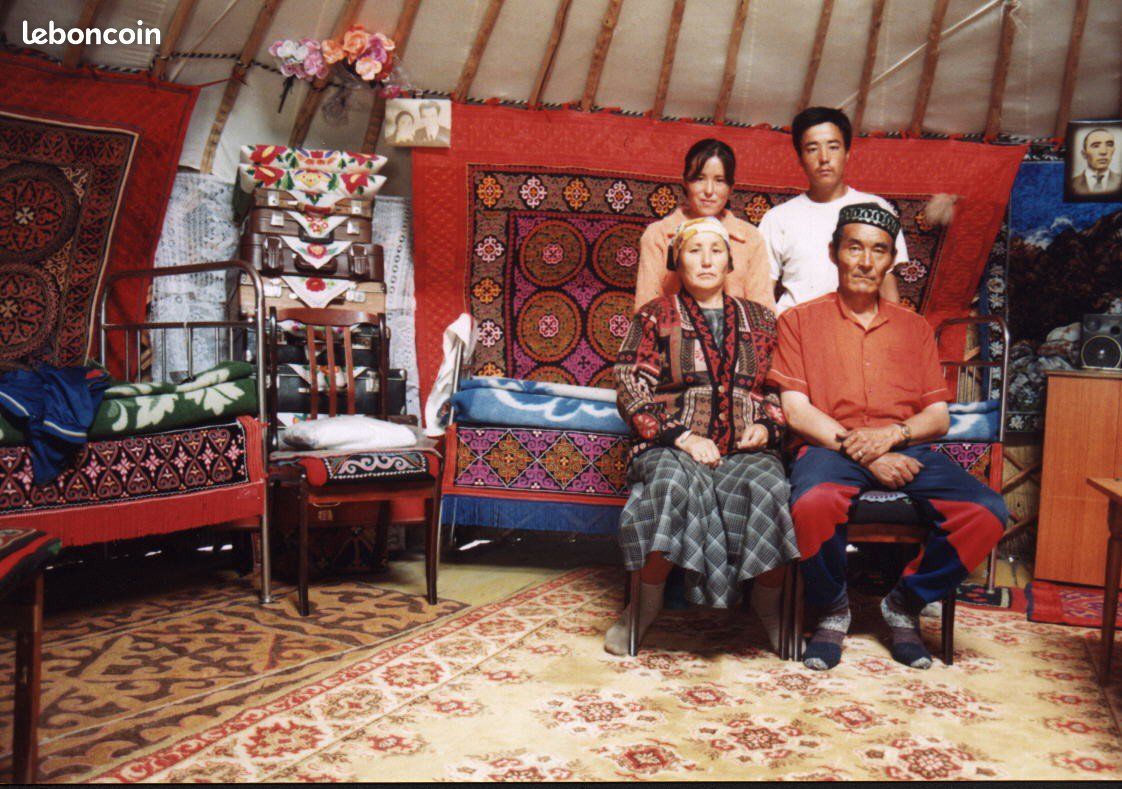 Tenture kazakhe authentique Mongolie tapis suzani broderie (image 11)