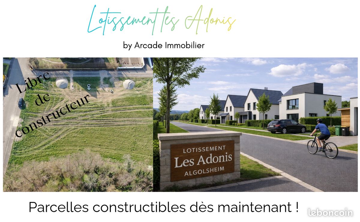 Terrain viabilisé - Libre de constructeur - Proche Allemagne · à Algolsheim · 81 400 €