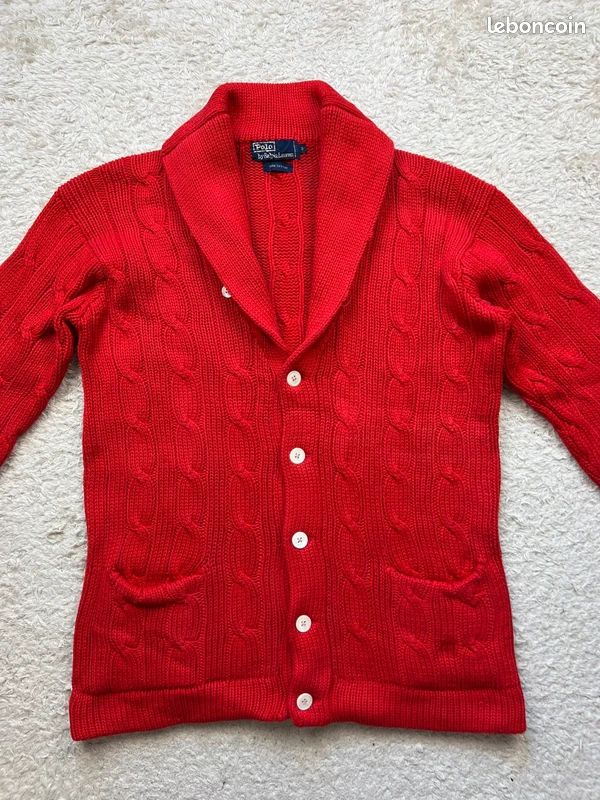 Pull Cardigan Cardigan Homme Rouge Pull Cardigan Torsadé Col Roulé