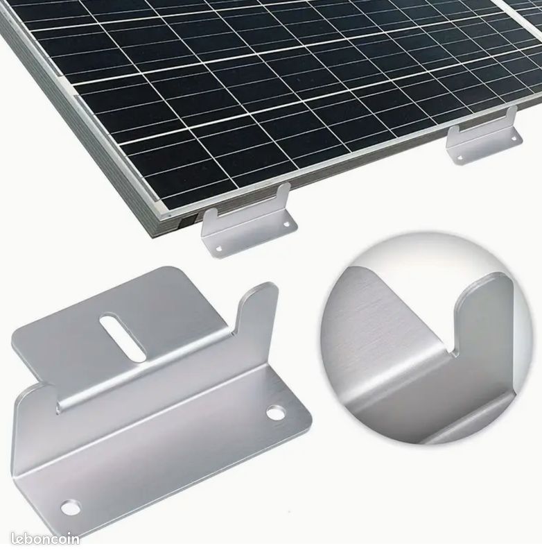 Supports De Montage Solaire En L YUANGANG - Lot De 4 En Aluminium Pour Panneaux 10W-100W - Camping-car, Bateau, Van