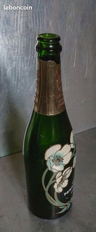 Seau à champagne grand format PERRIER-JOUËT à décor floral d'anémones à la façon Emile Gallé - France