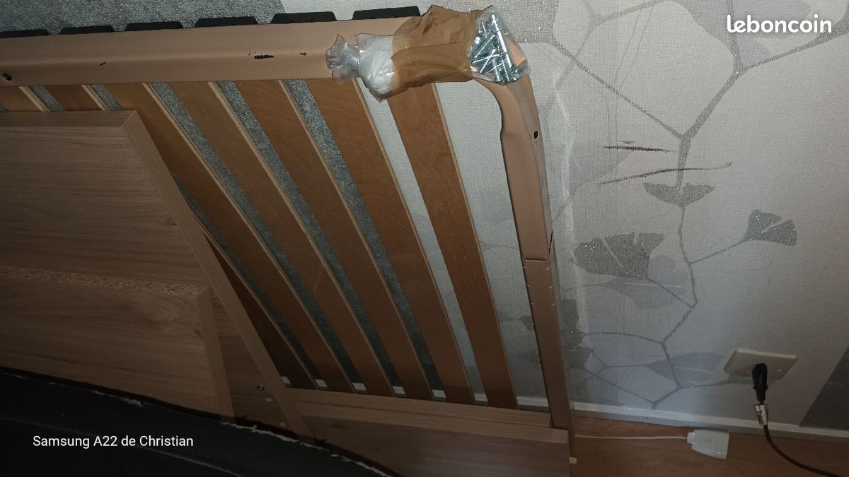 Lit 1 personne sommier et matelas (image 2)