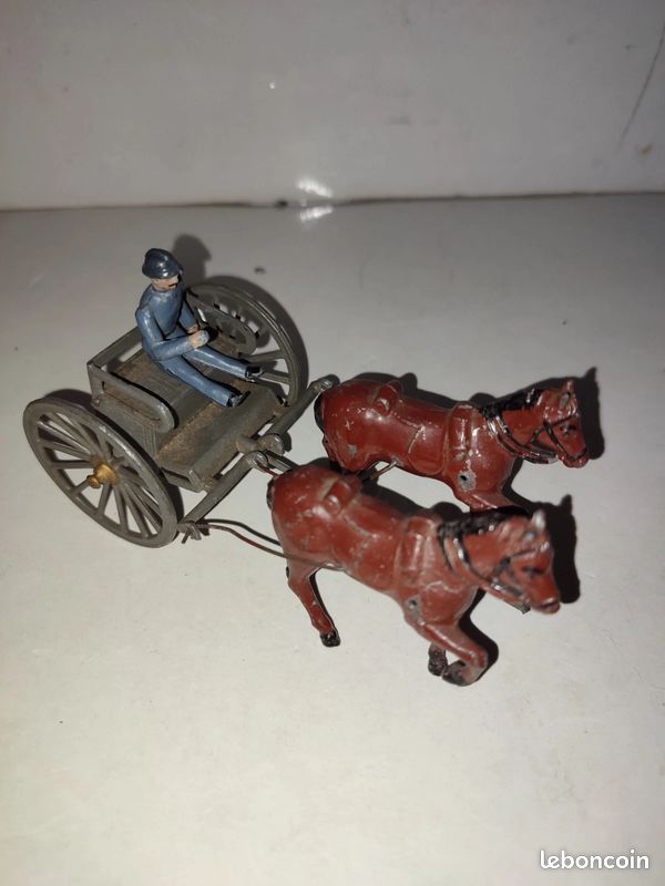 Plomb Miniature CBG-Mignot – Attelage Sur Plaquette – Chariot Bâché – Suisse