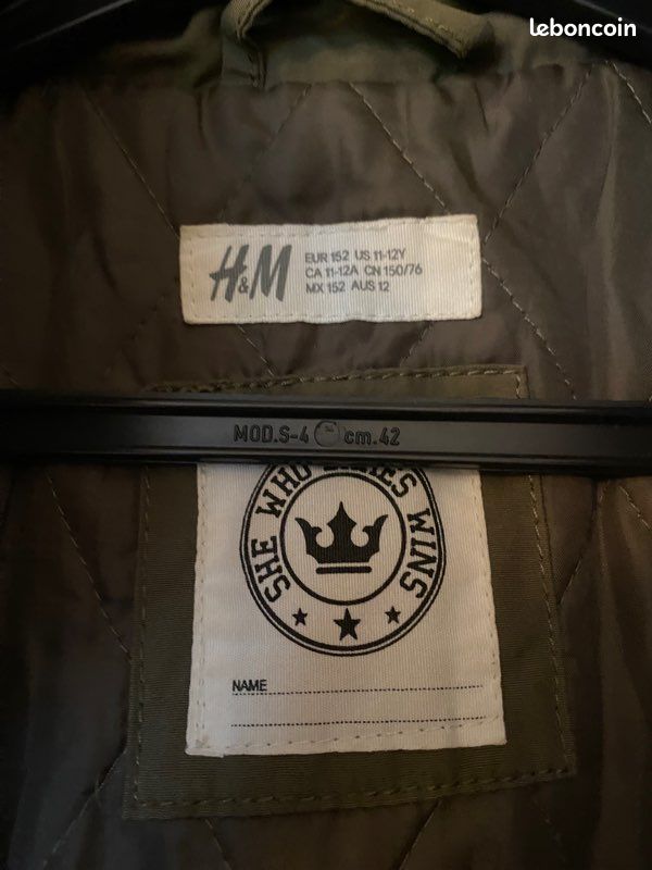 Parka H&M 11-12 ans kaki (image 4)