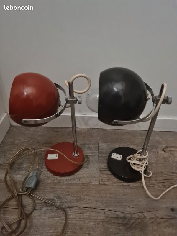Lot de 2 lampes eyeball spaceage (image 3)