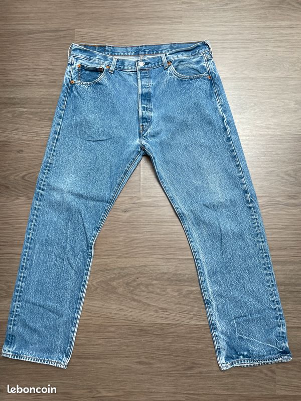 Levi's 501 bleu jean vintage homme button up fly W38 L32 (image 4)
