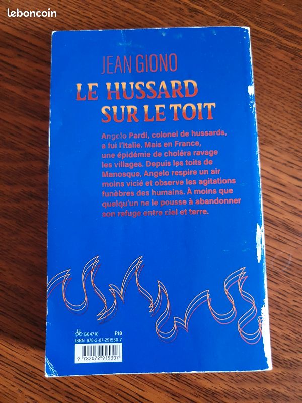 Livre Le Hussard sur le toit de Jean Giono Edition Folio 2000 (image 2)
