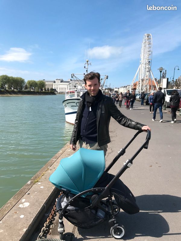 Poussette BUGABOO Bee Bleu pétrole avec nacelle, capote pluie, sac transport (image 6)