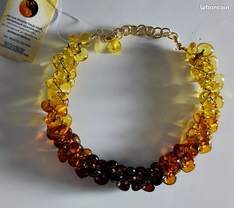 Bracelet gradient en ambre de Kaliningrad (image 1)