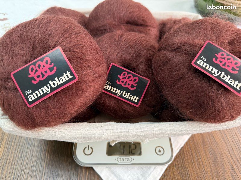 Pelotes De Laine Anny Blatt Berlingot - Couleur Sanguine, Viscose/polyamide, Pour Tricot