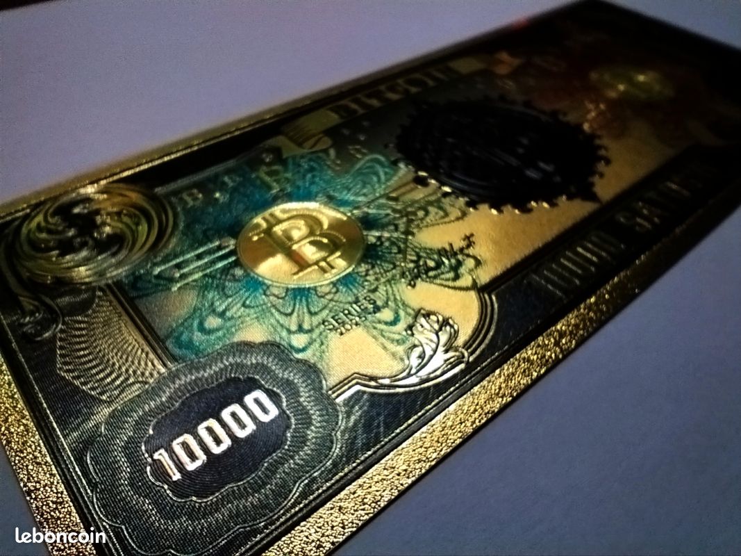 Billet collection 10000 Satoshi bitcoin plaqué or - Collection