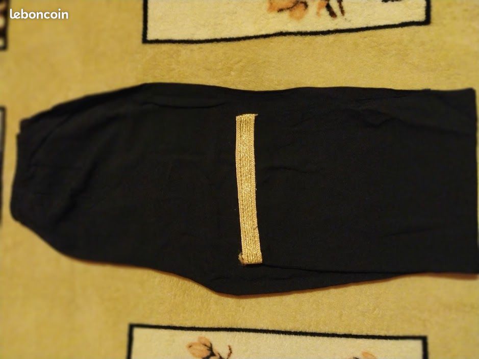 TENUE ORIENTALE NOIR et OR COTON FILLE 8 /10 ANS NEUVE (image 8)