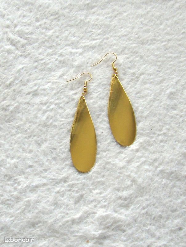 Boucles or neuves dorées création 6 cms (image 5)