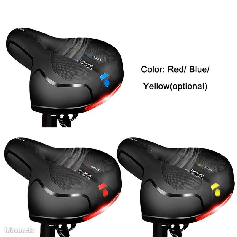 Selle De Vélo Route/VTT Confortable – Creuse Et Respirante – Noir – NEUF