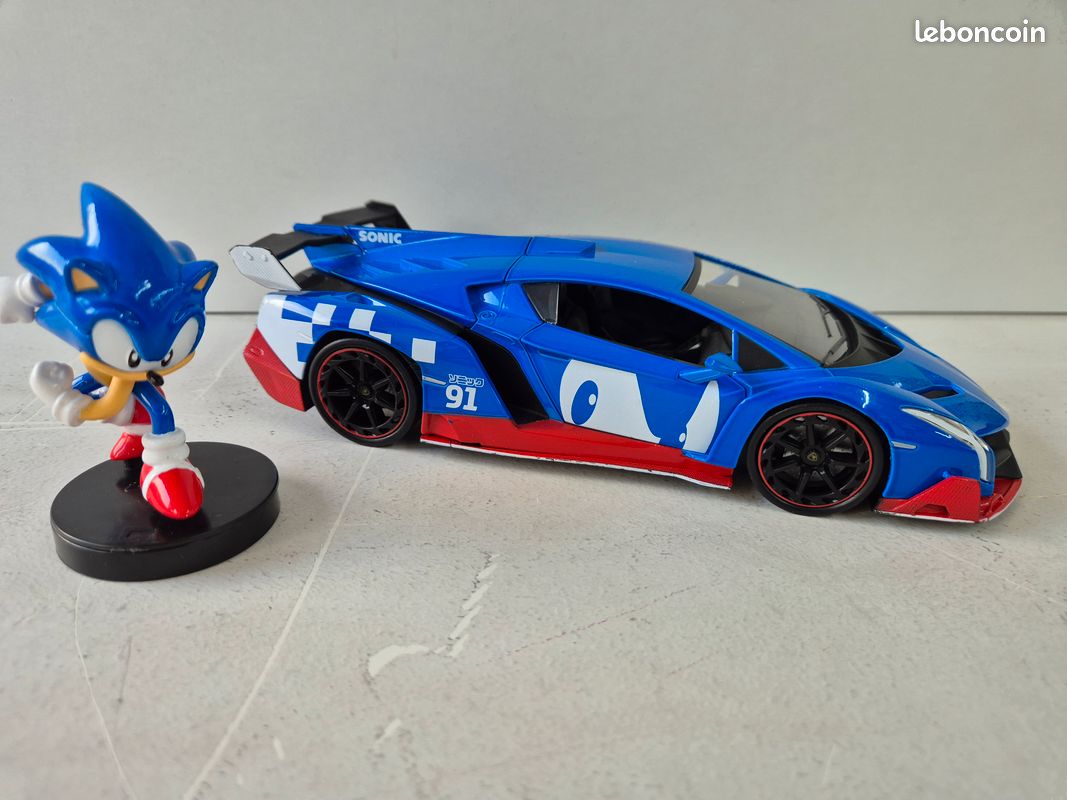 Jada - Sonic Lamborghini 1:24, 253255082 8 Yıl Döküm Metal, Sonic Karakteri Dahil Jada - Sonic Lamborghini 1:24, 253255082 8 Yıl Döküm Metal, Sonic Karakteri Dahil