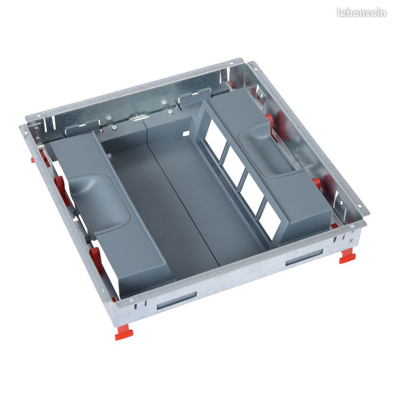 Kit support pour boîte de sol standard pour prises en position verticale 2 rangées de 8 modules - 16 modules (image 1)