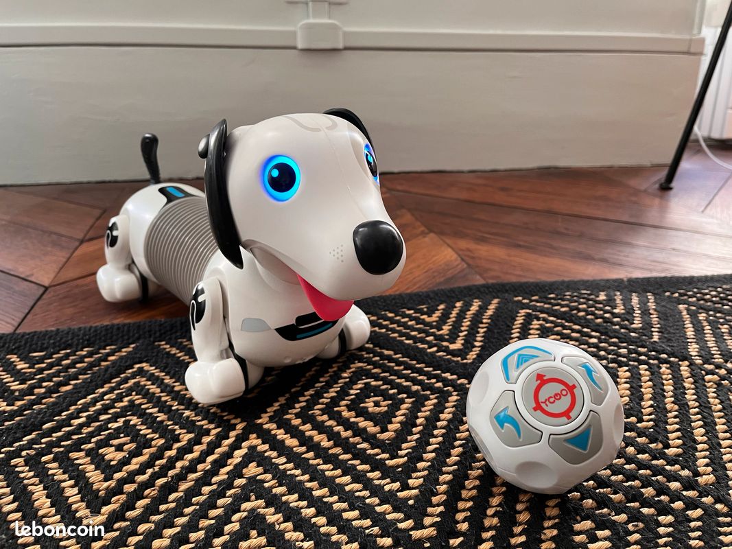 Chien Robot Jiggo Par Silverlit - Robot Chien Interactif Avec Télécommande, Nez Lumineux & Capteur Tactile - Réagit Aux Caresses - Jouet Pour Enfants