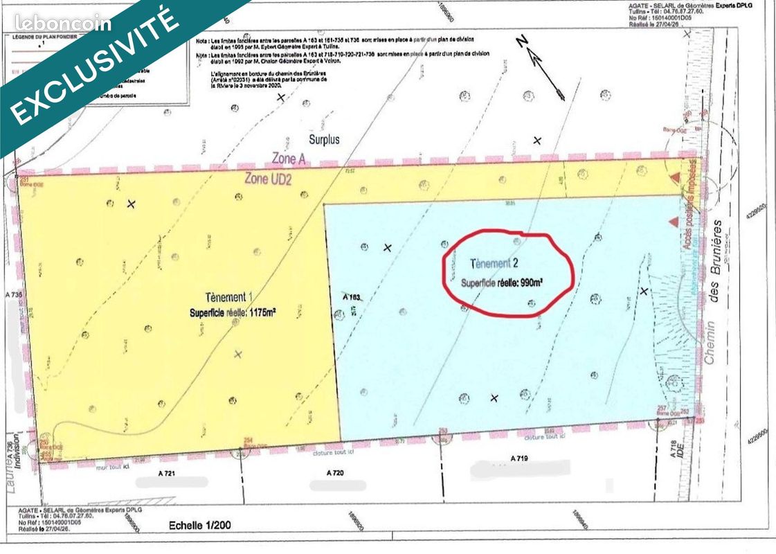 Terrain 990 m² · à La Rivière · 990 m² · 130 000 €