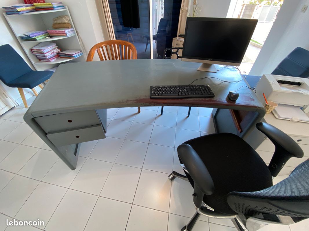 Bureau bois massif 190x150 cm 150 (image 1)