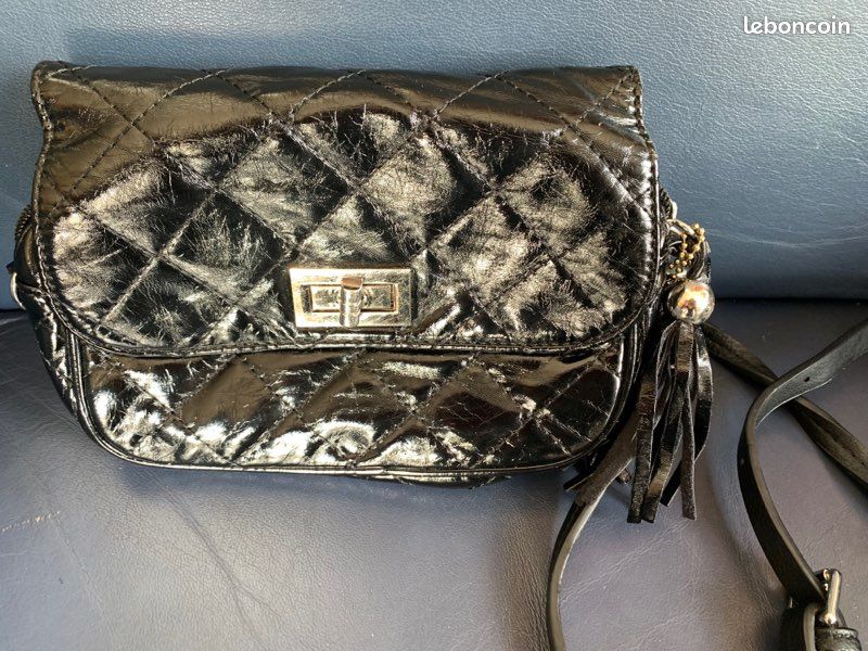 Mini sac matelassé noir (image 1)