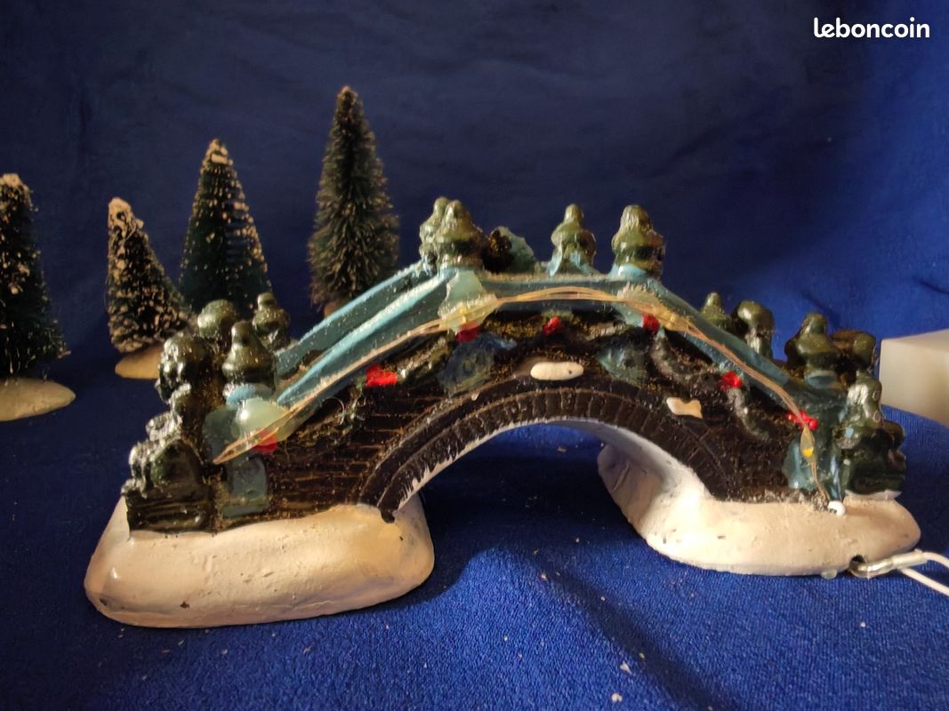 Point Vert Village Creche Noel Village Eclaire Noel Décor, Crèche