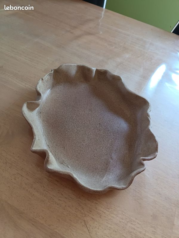 Plat à tarte en grai vintage 34 x 30 x 5 cm c1 (image 4)