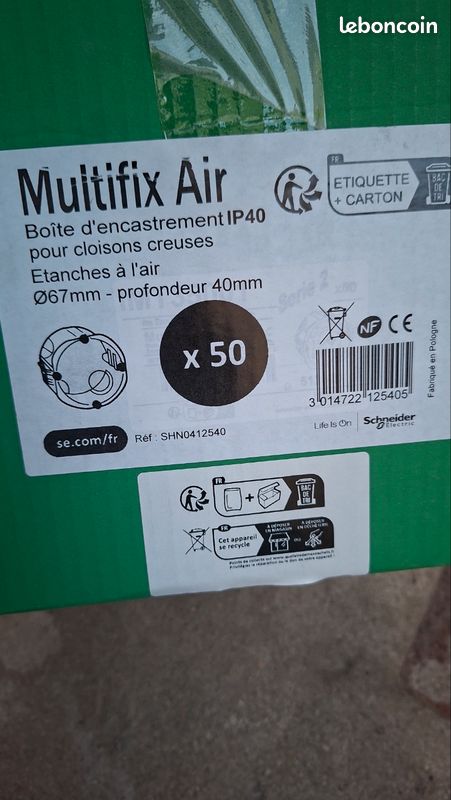 Boîte d'encastrement x50 pièces/Schneider (image 2)