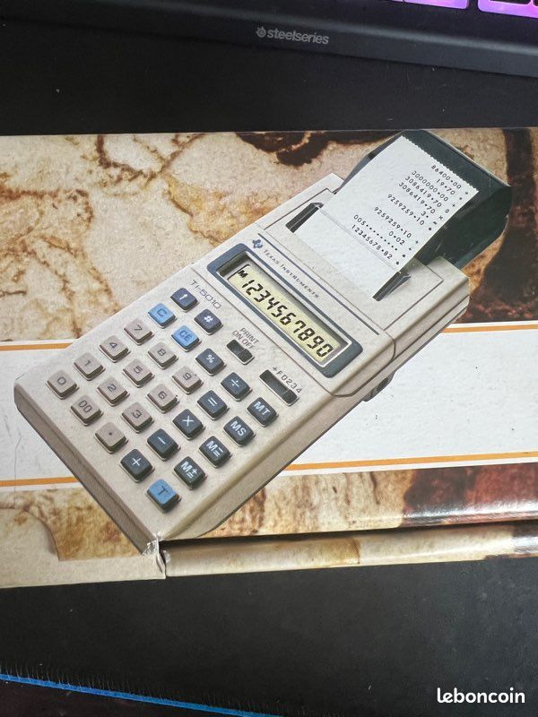 Calculatrice Texas Instruments TI-5010 avec imprimante Vintage