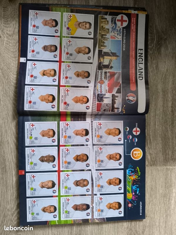 Album Panini UEFA Euro 2016 France – Complet à 70% – Vignettes Collées – Occasion