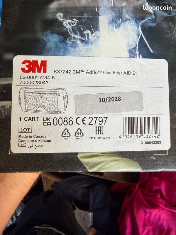 3M Adflo Filtre à gaz A1B1E1 #837242 (image 1)