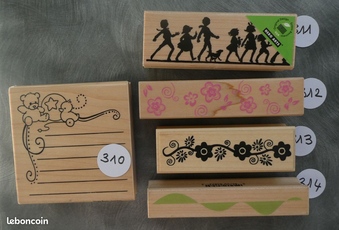 Scrapbooking tampons bois à l'unité (image 1)