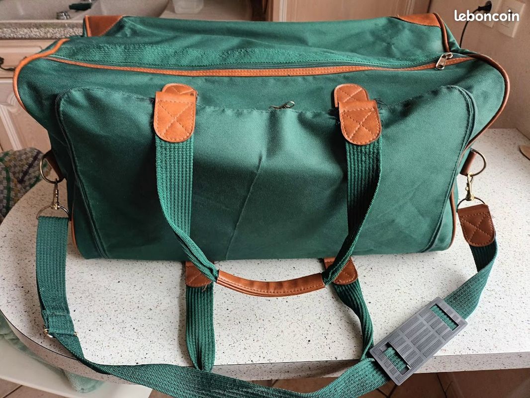 Sac De Voyage GANT – Toile Verte, Fourre-tout 40-60L, Bretelles Longues/courtes