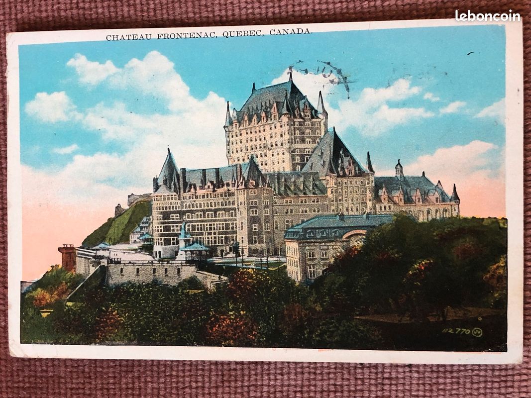 Carte Postale Ancienne Du Château Frontenac, Québec, Canada, Timbrée Et Oblitérée