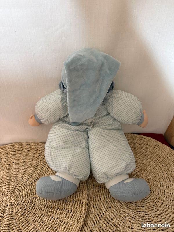 Doudou poupée lutin vichy rose MOULIN ROTY grand modèle (image 3)