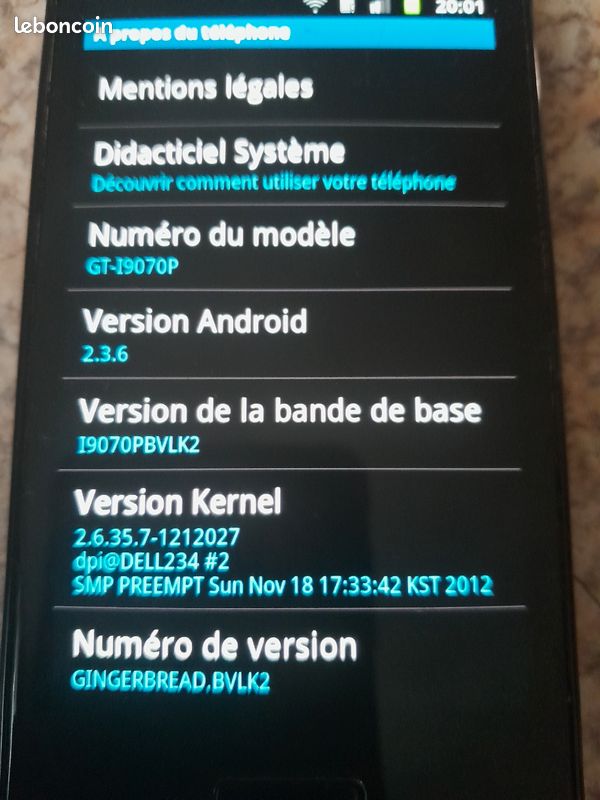 Téléphone portable Samsung galaxy S advance (image 2)