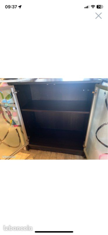 Meuble ikea billy bas marron porte vitrée (image 2)