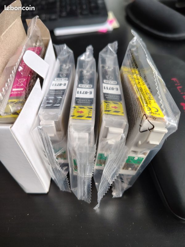 Lot Cartouches D'encre Compatibles Epson T0711 à T0714 - 3 Jeux De 4 Couleurs, 15/13,5 Ml