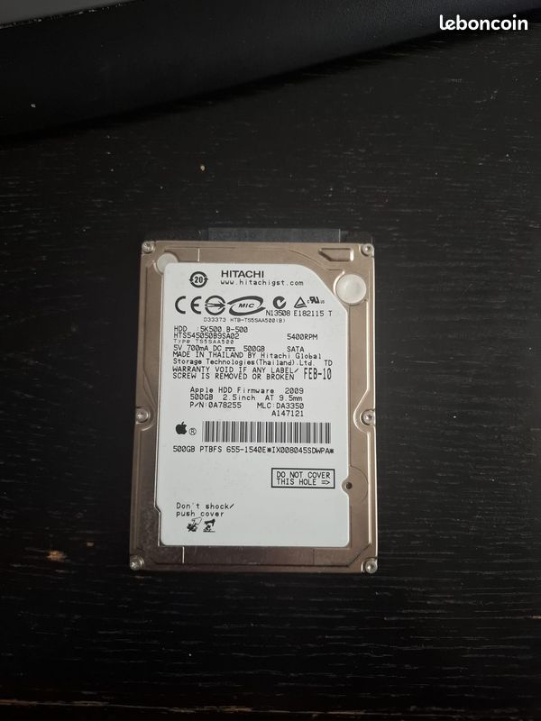 Disque dur 500 giga hitachi 2.5 pouces (image 3)