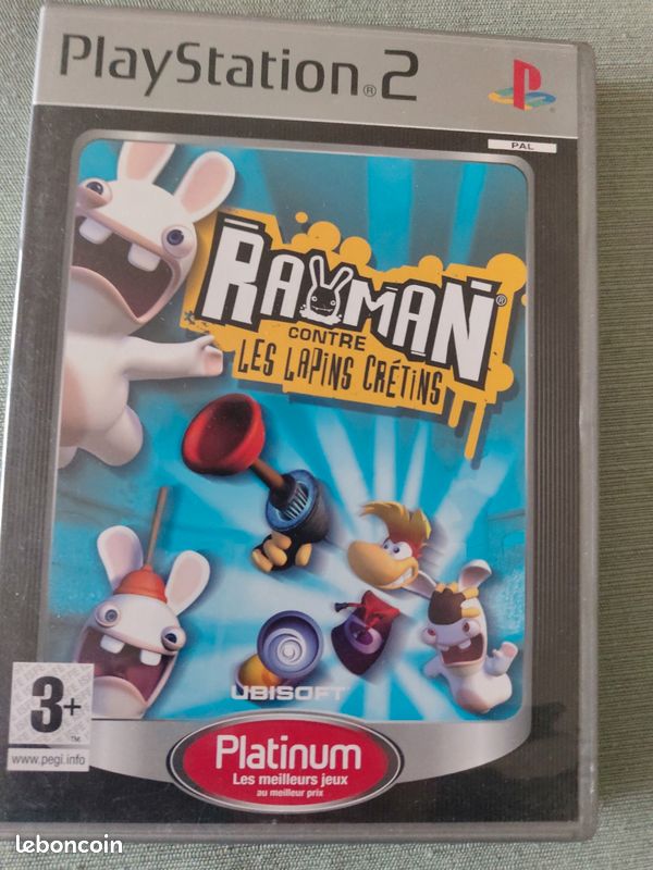 Sony PS2 – Rayman Contre Les Lapins Crétins (PAL, Complet, Bon état, Français)