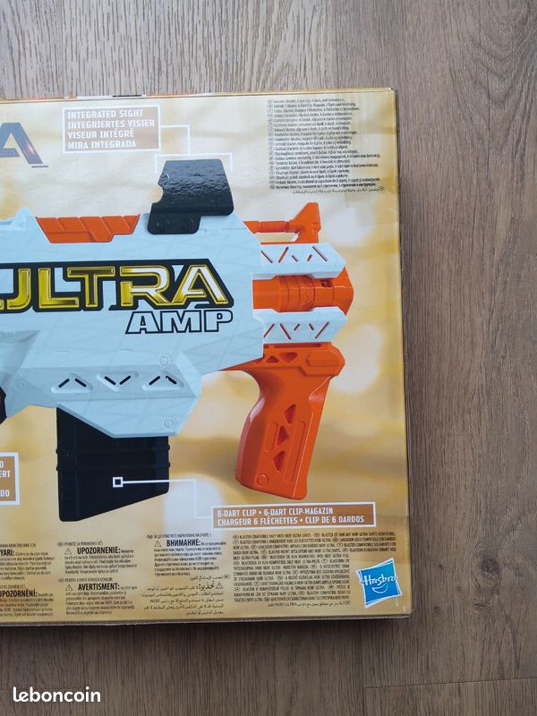 Nerf Ultra Amp - Blaster Motorisé Avec Chargeur 6 Fléchettes - Neuf