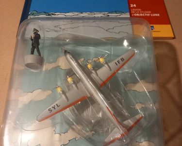 Figurine Tintin – L'Avion De La Syldair – Objectif Lune – N°24 – Neuf